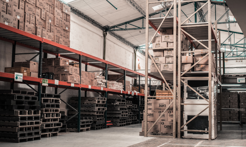 Storage usage per pallet for the duration of the traide fair