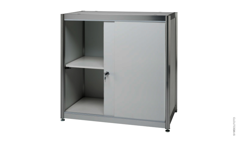 Bar counter lockable white